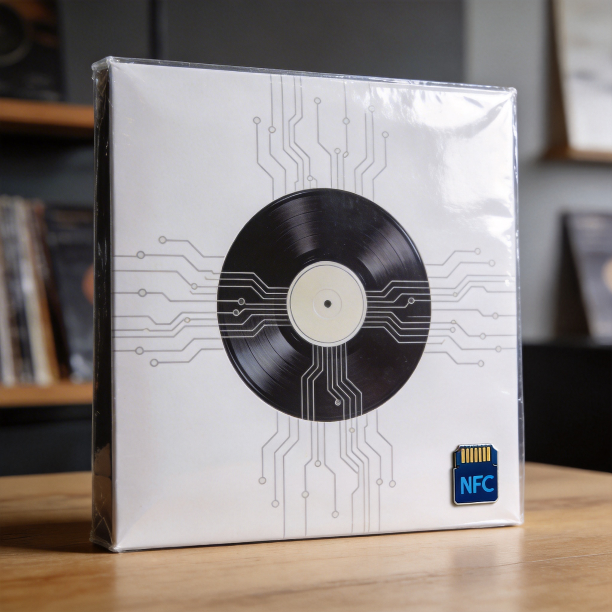 NFC嵌入黑胶封套