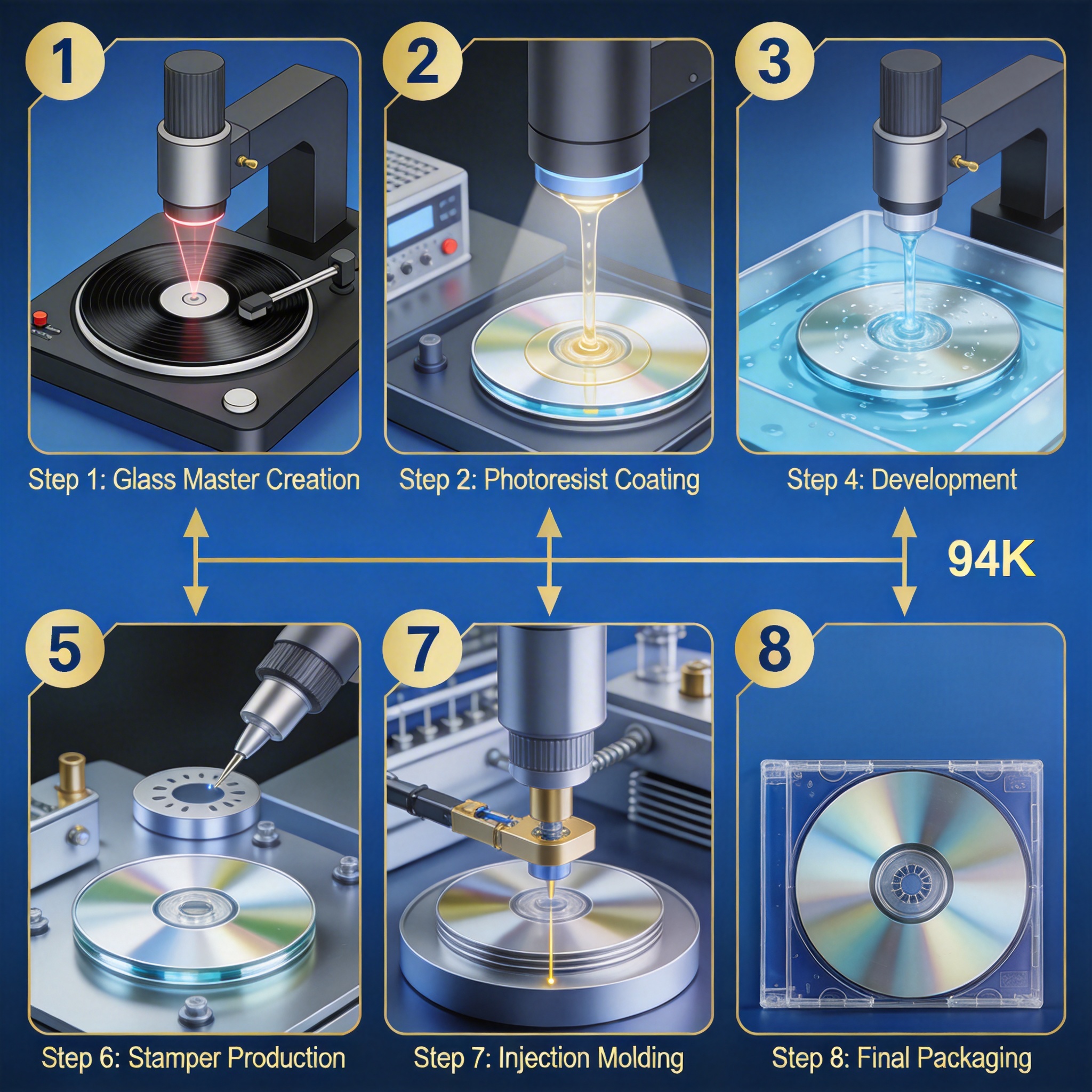 光盘生产8大工序流程图