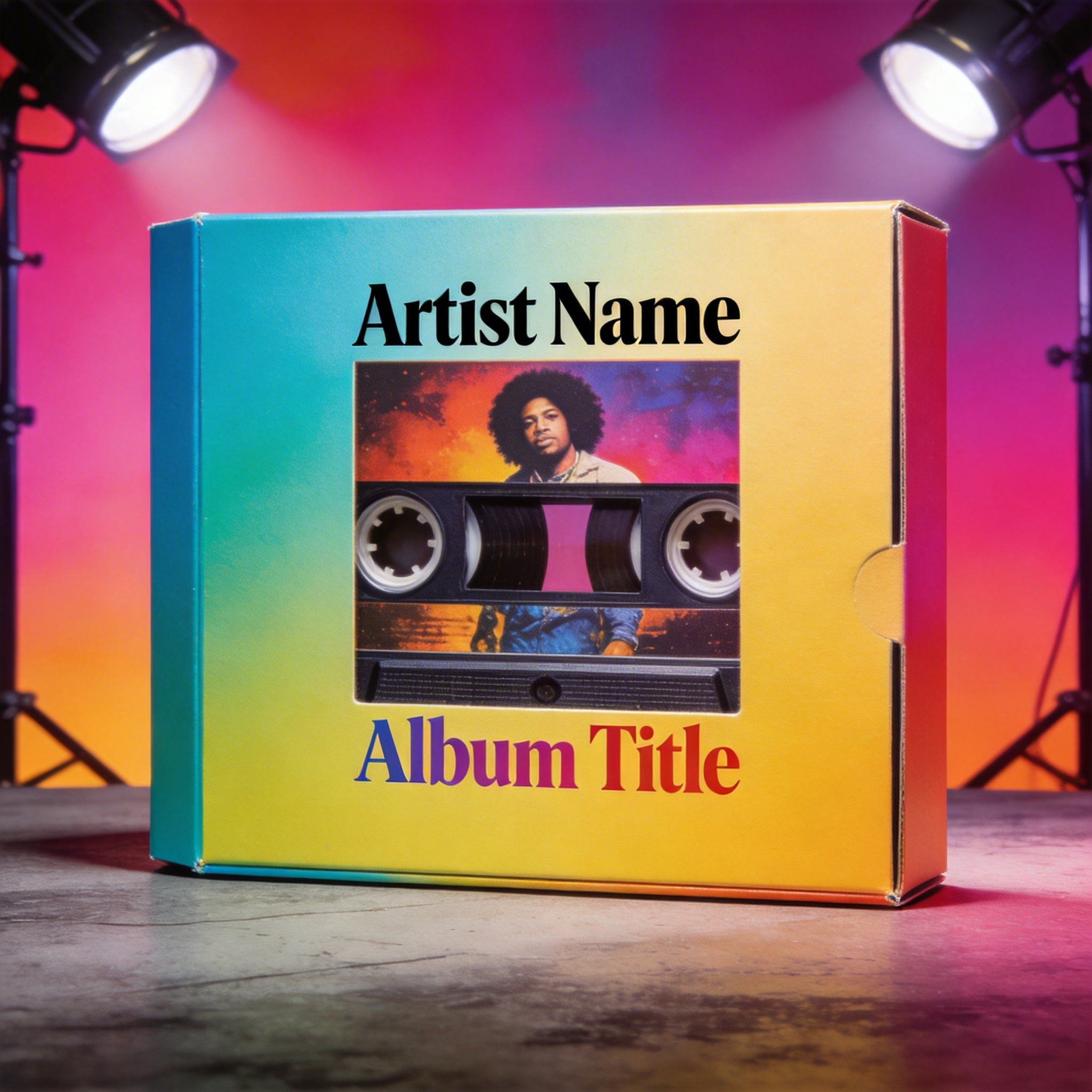 Full-color printed cassette cardboard packaging box