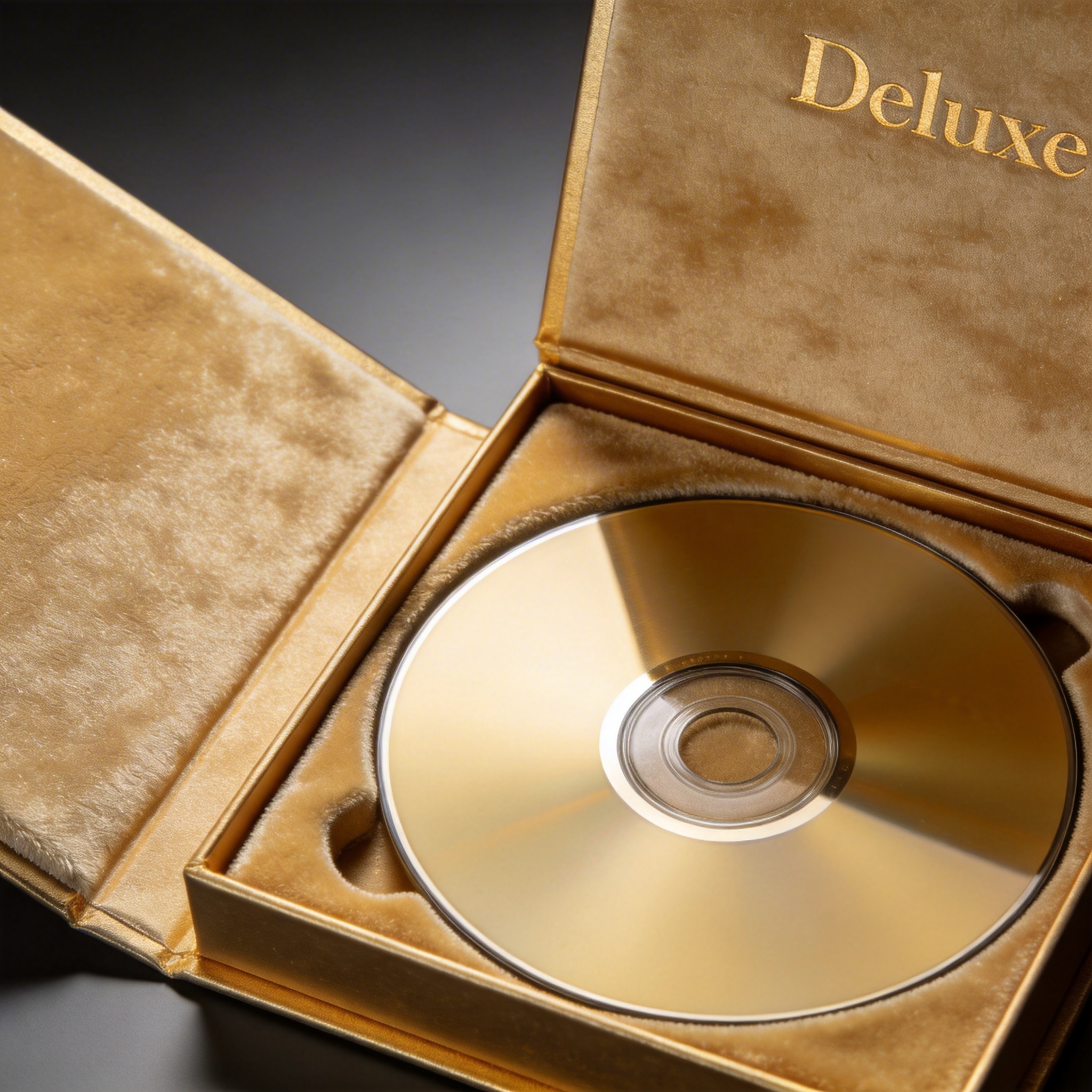 Gold CD luxury packaging display