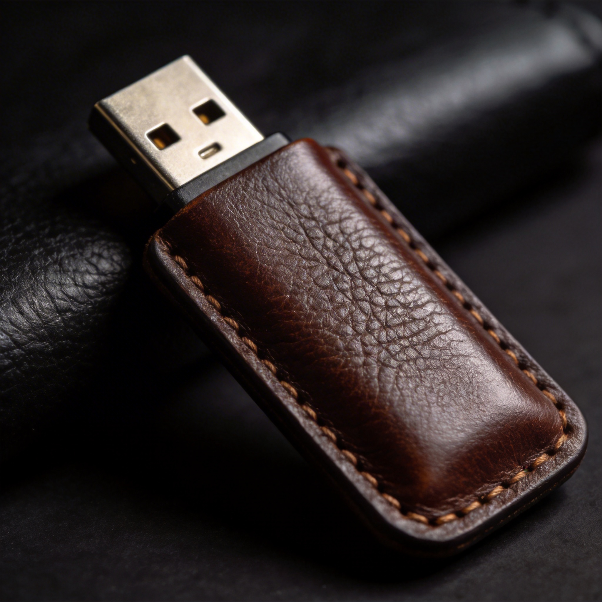 Leather case USB flash drive
