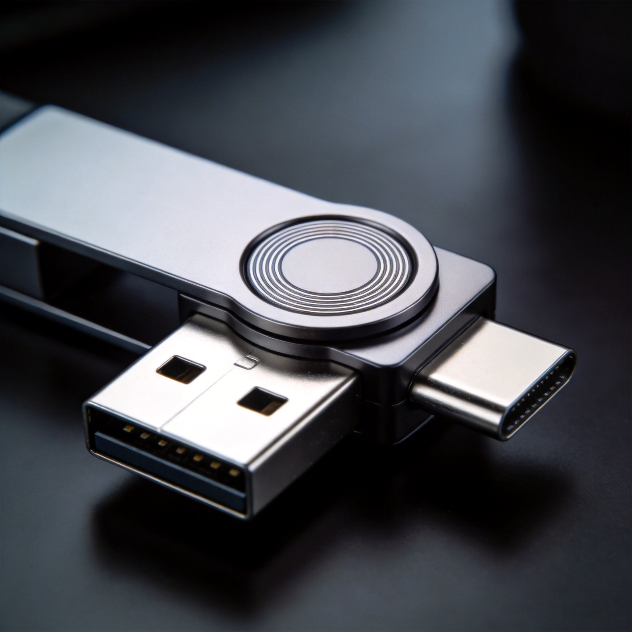 Magnetic USB flash drive connector