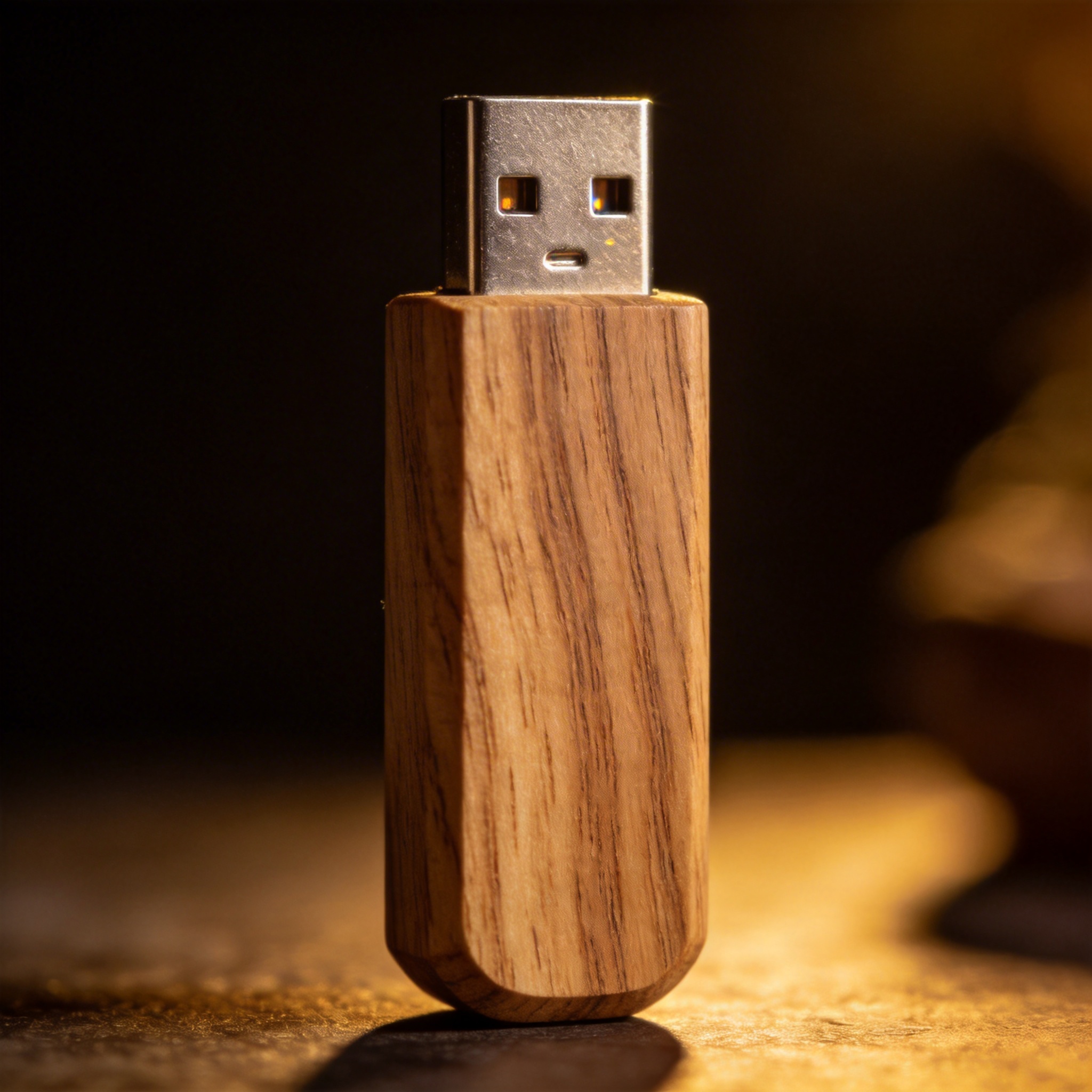 Wooden USB flash drive natural