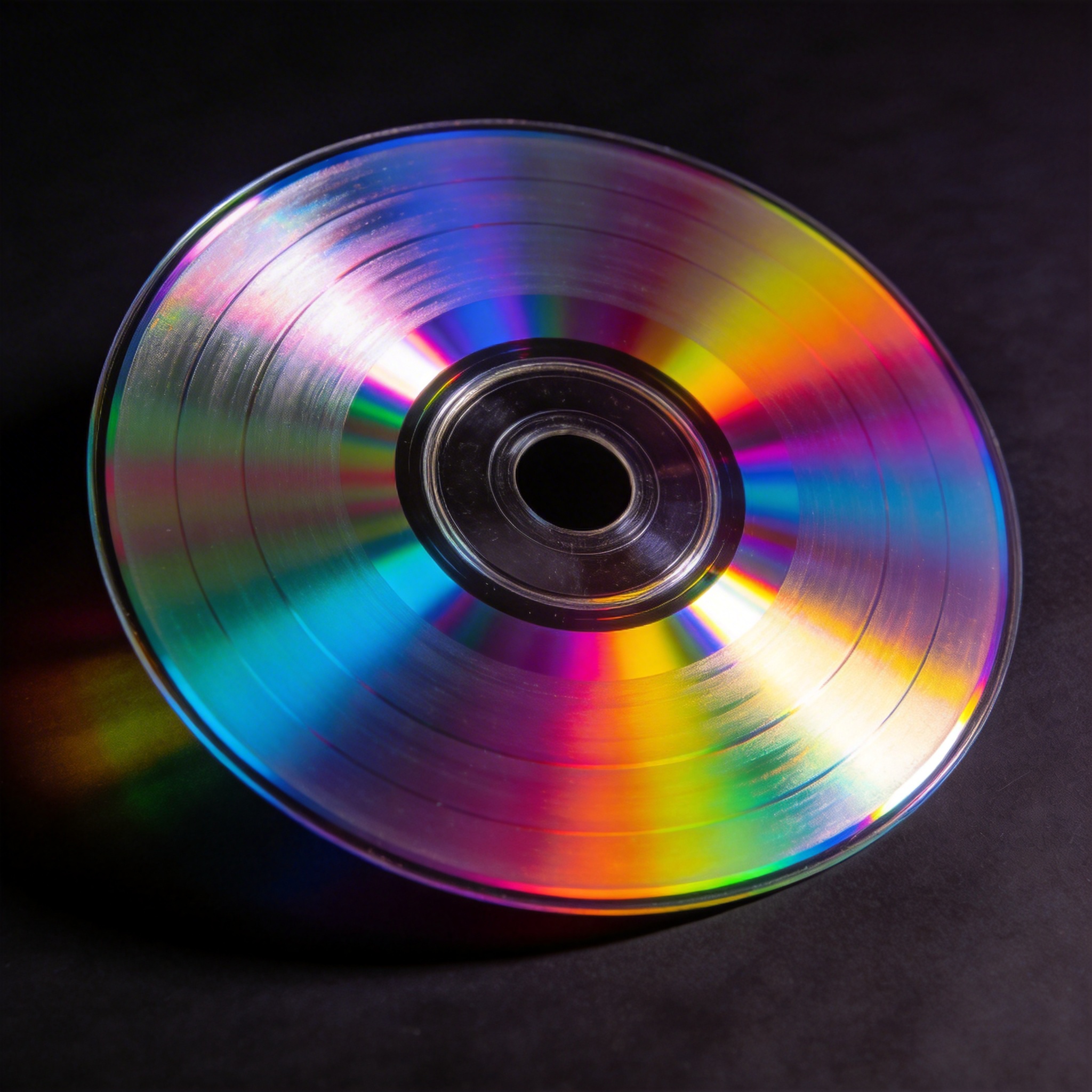 Holographic vinyl angle change rainbow effect