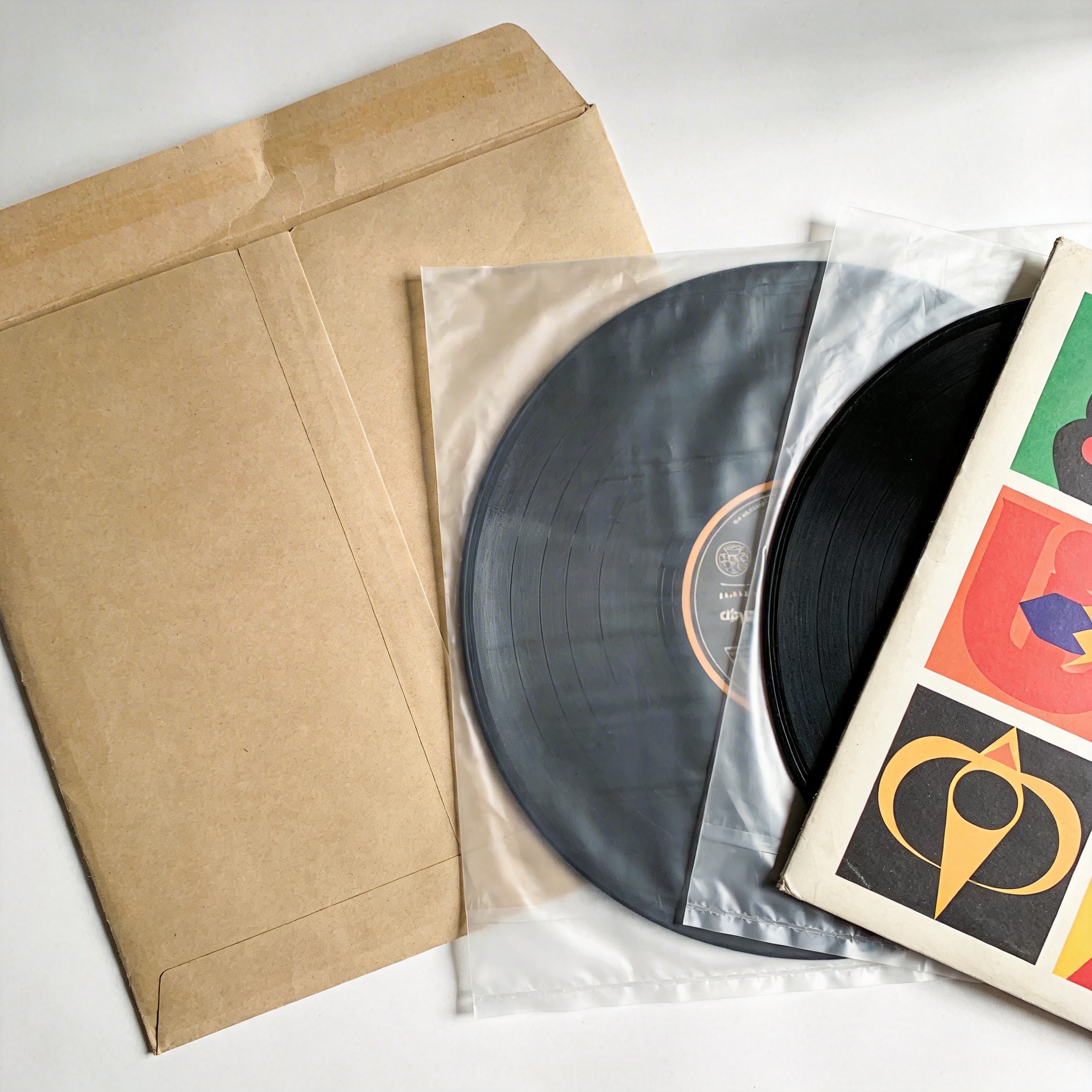 Vinyl record inner sleeve display