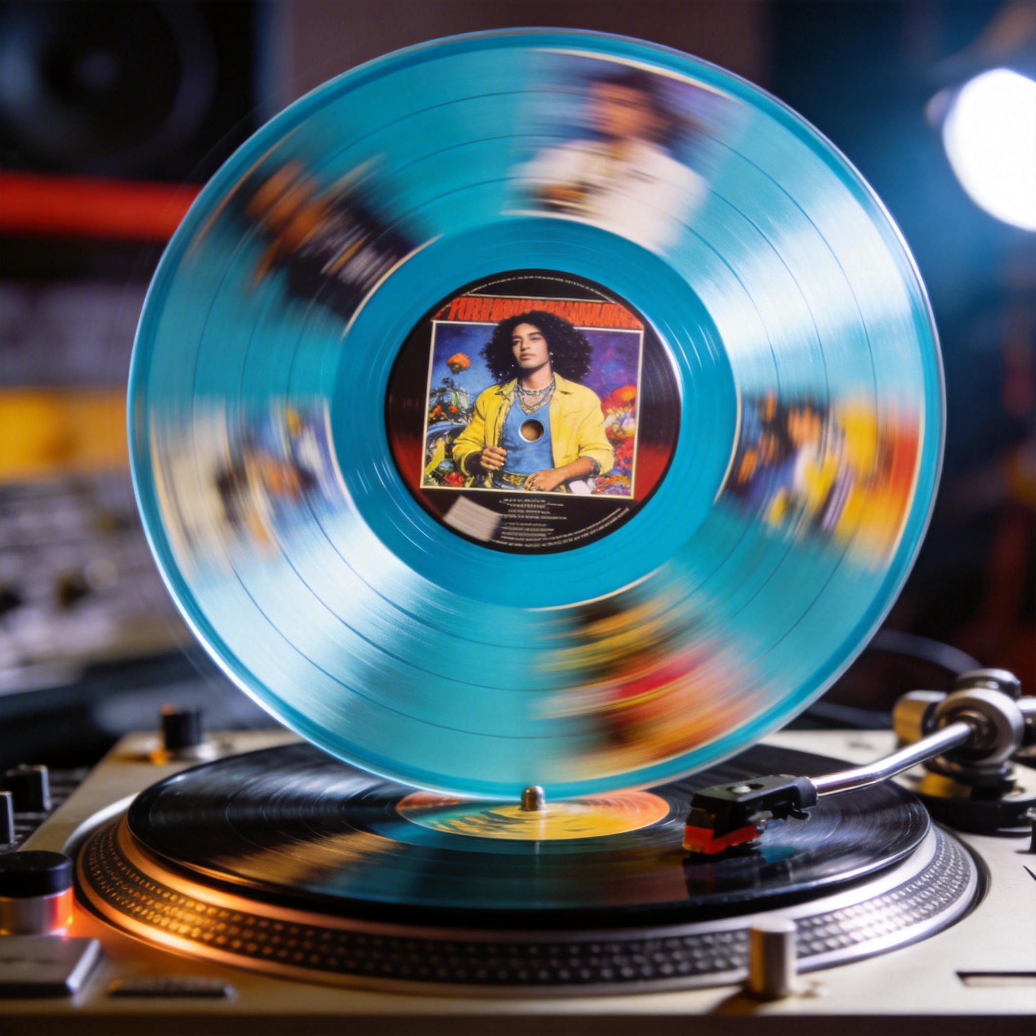 Picture disc rotation effect