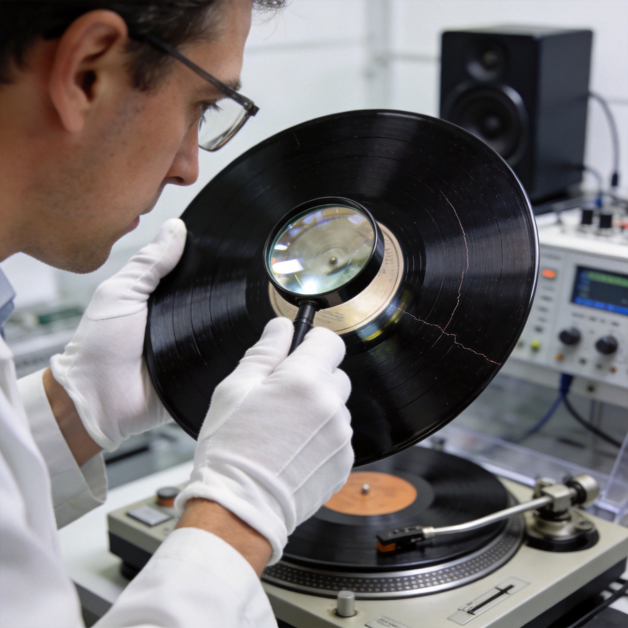 Vinyl record quality inspection