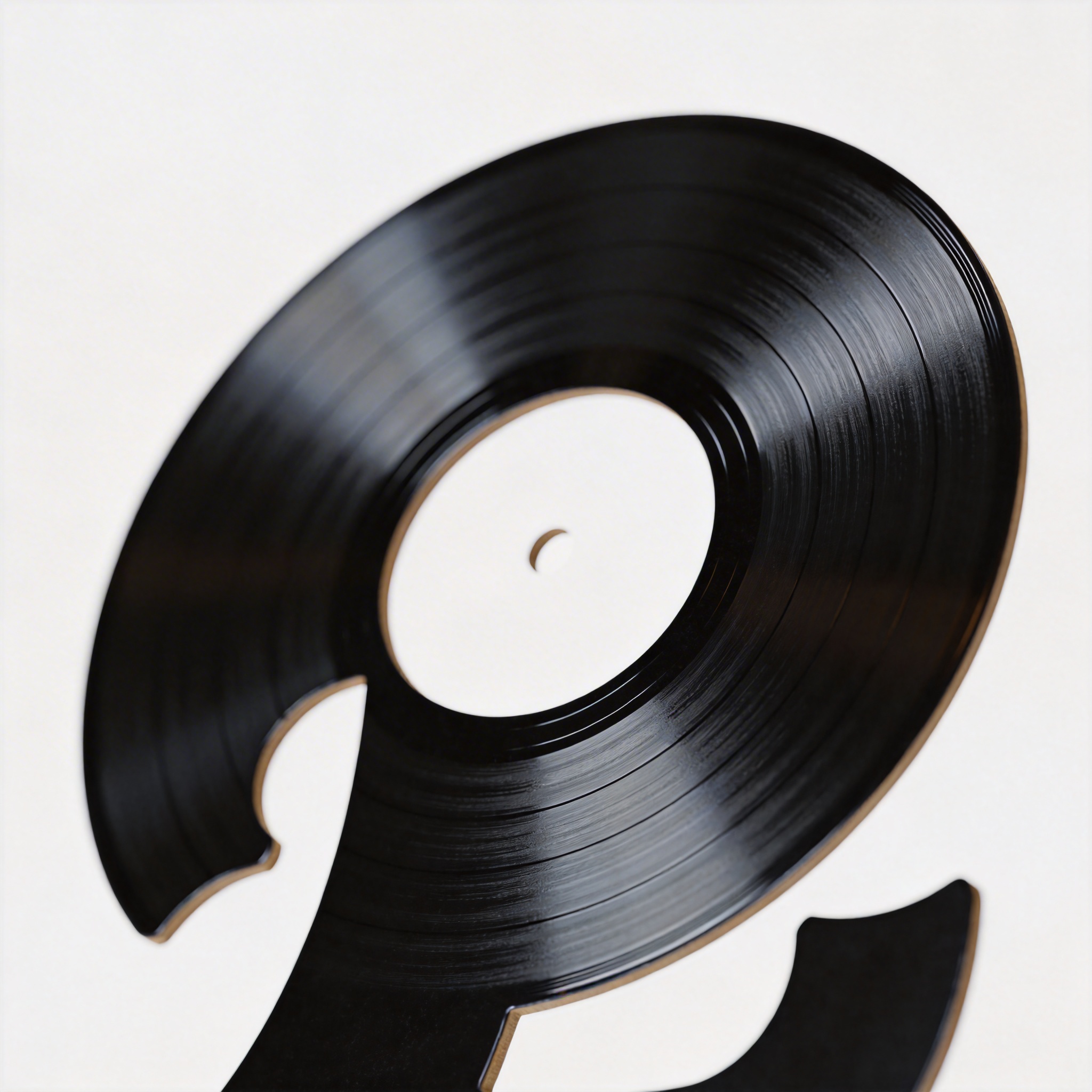 Shaped vinyl record in custom design