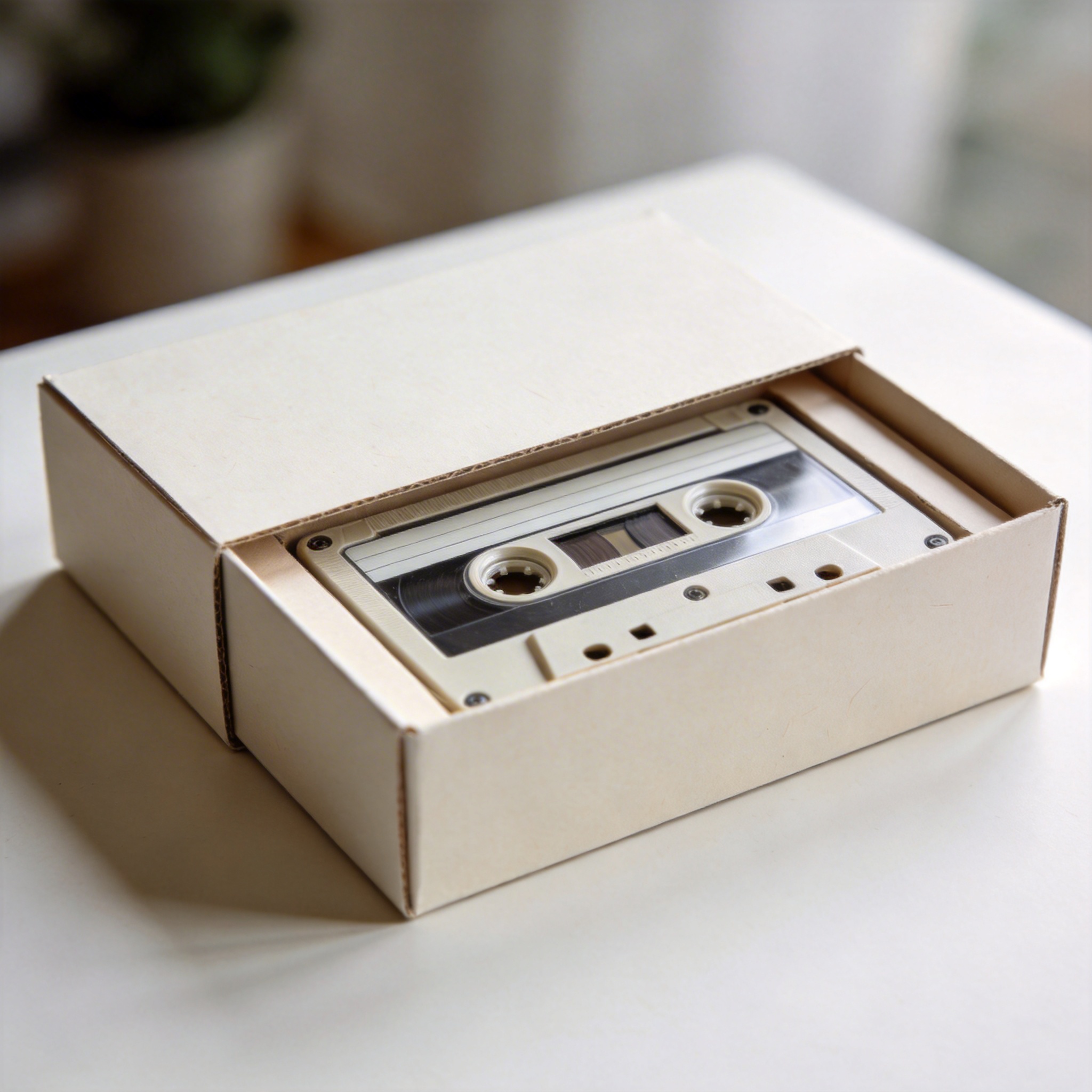 Cassette tape cardboard box packaging