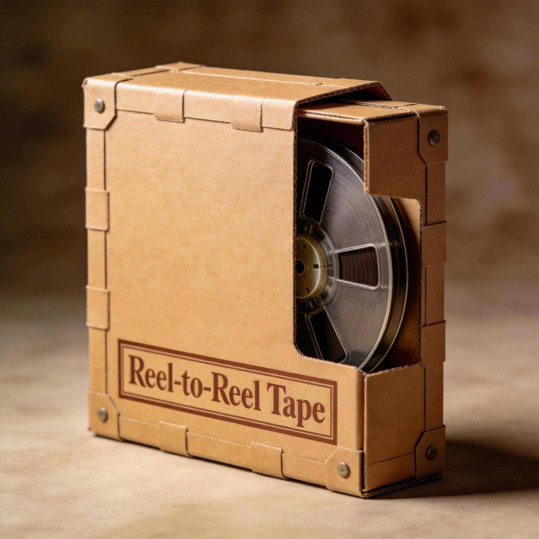 Reel-to-reel tape cardboard box