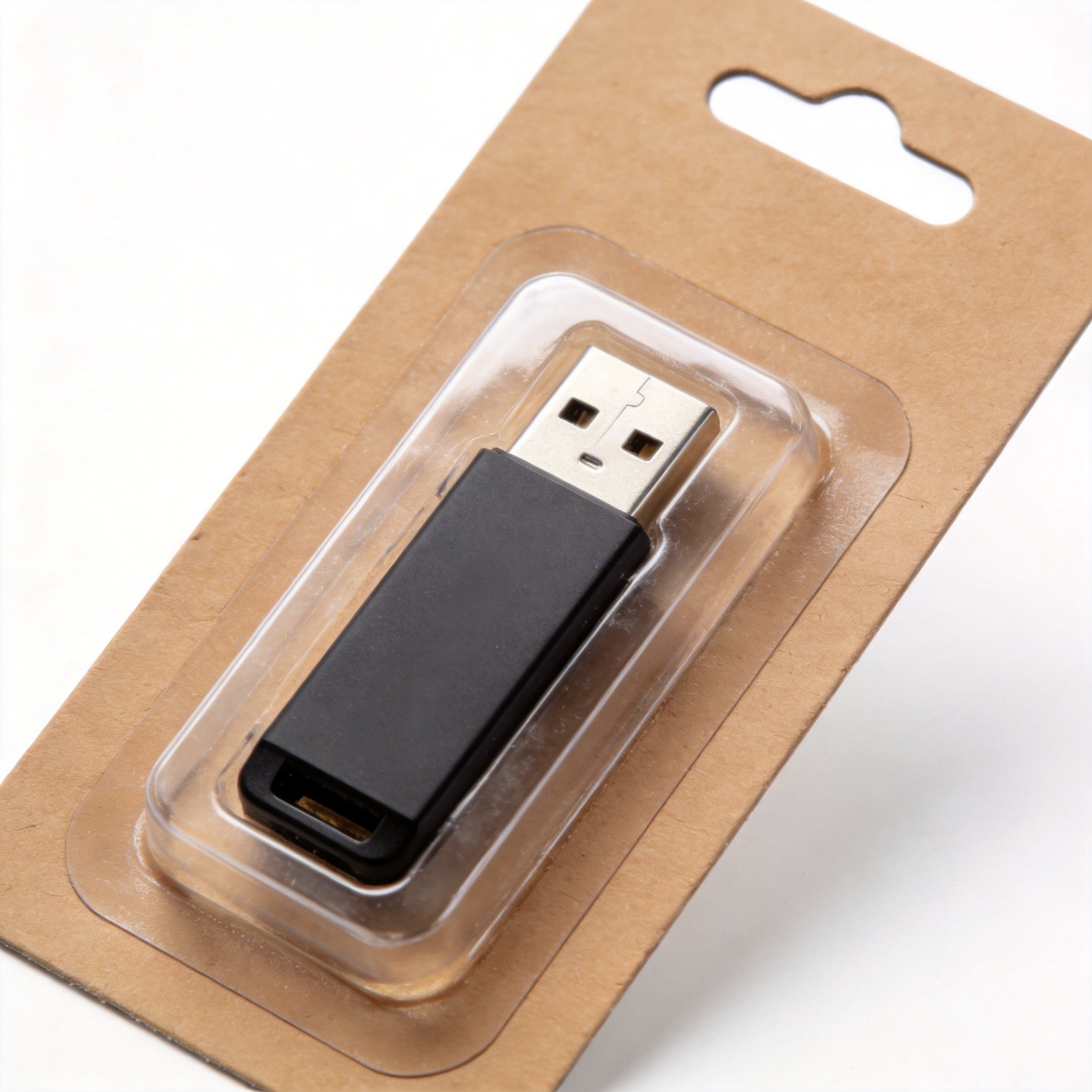USB drive blister card packaging